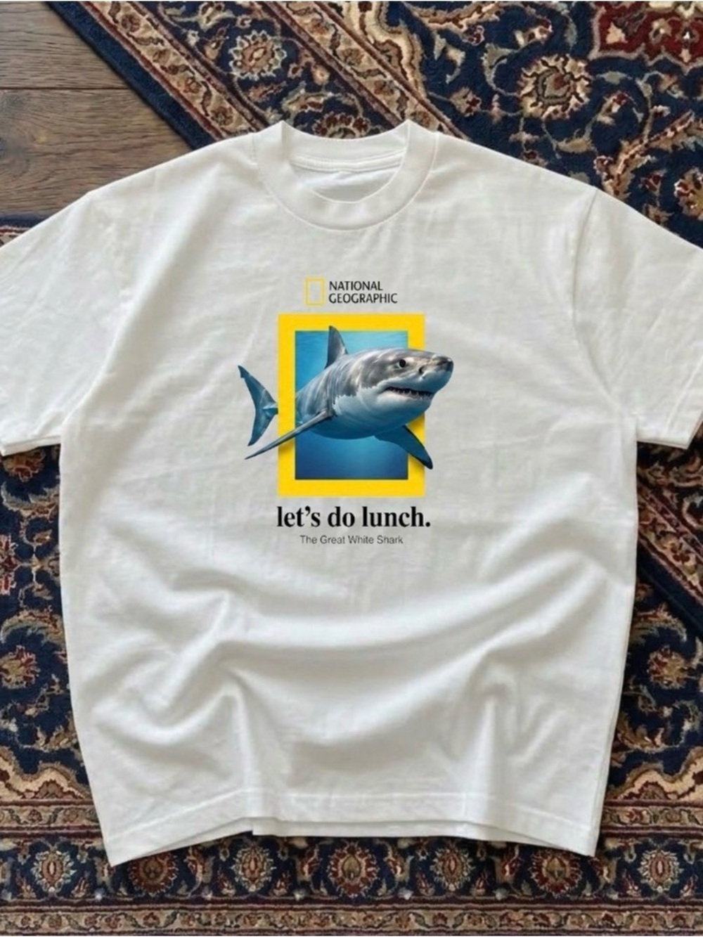 National Geographic Great White Shark “Let’s Do Lunch” T shirt